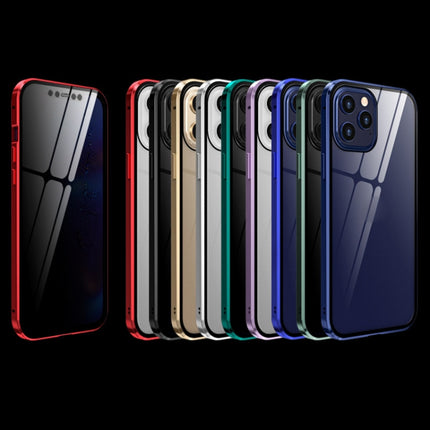 Double Sides Tempered Glass Magnetic Adsorption Metal Frame Anti-peep Screen Case