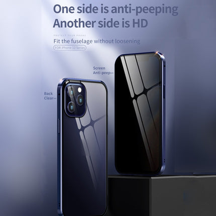 Double Sides Tempered Glass Magnetic Adsorption Metal Frame Anti-peep Screen Case, For iPhone 12 Pro Max, For iPhone 12 / 12 Pro, For iPhone 12 mini