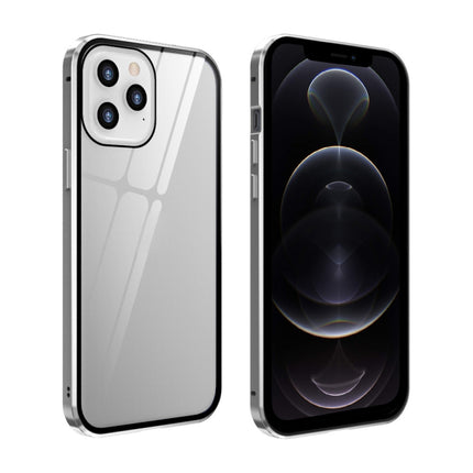 Double Sides Tempered Glass Magnetic Adsorption Metal Frame Anti-peep Screen Case