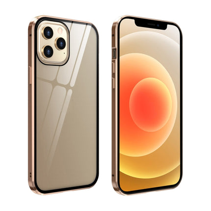 Double Sides Tempered Glass Magnetic Adsorption Metal Frame Anti-peep Screen Case