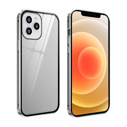 Double Sides Tempered Glass Magnetic Adsorption Metal Frame Anti-peep Screen Case