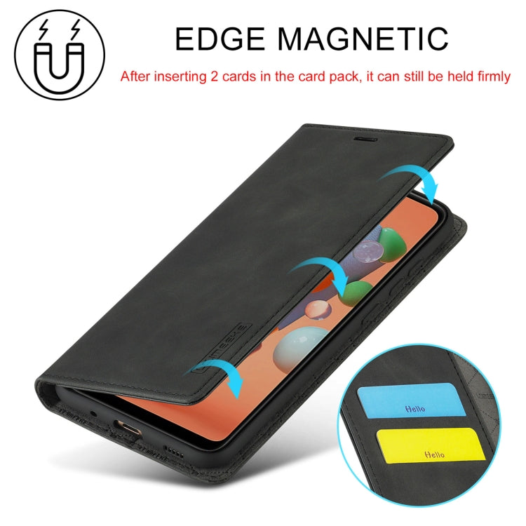 LC.IMEEK Strong Magnetism Ultra-thin Horizontal Flip Shockproof Matte TPU + PU Leather Case with Holder & Card Slots & Wallet, For Samsung Galaxy A11 / M11, For Samsung Galaxy A21s, For Samsung Galaxy A51 / M40s, For Samsung Galaxy A71 / M70s