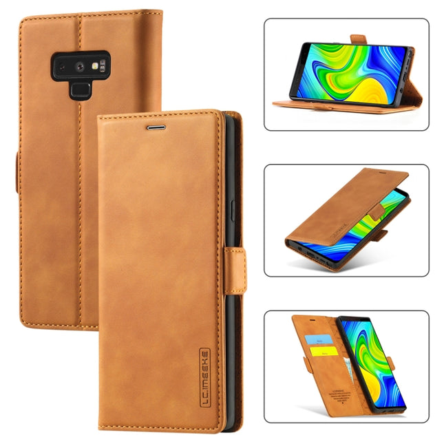 LC.IMEEK Strong Magnetism Ultra-thin Horizontal Flip Shockproof Matte TPU + PU Leather Case with Holder & Card Slots & Wallet, For Samsung Galaxy Note9