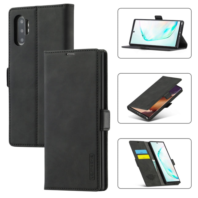 LC.IMEEK Strong Magnetism Ultra-thin Horizontal Flip Shockproof Matte TPU + PU Leather Case with Holder & Card Slots & Wallet, For Samsung Galaxy Note10+, For Samsung Galaxy Note10, For Samsung Galaxy Note20 Ultra, For Samsung Galaxy Note20