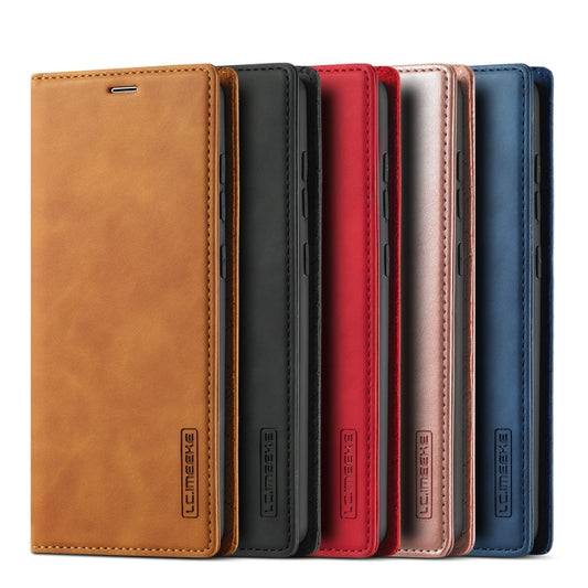 LC.IMEEK Strong Magnetism Ultra-thin Horizontal Flip Shockproof Matte TPU + PU Leather Case with Holder & Card Slots & Wallet, For Samsung Galaxy Note10, For Samsung Galaxy Note10+, For Samsung Galaxy Note20 Ultra, For Samsung Galaxy Note20