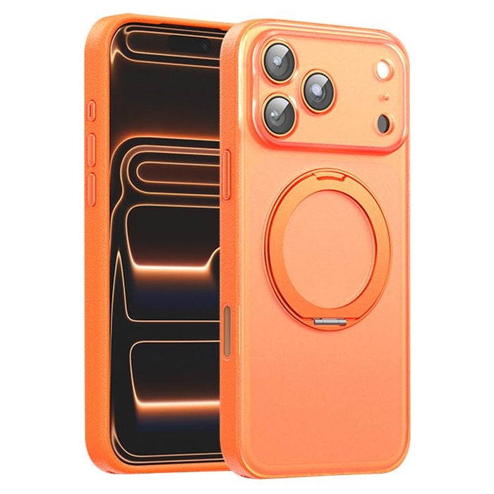 Vegan Leather Magnetic Phone Case with 360 Degrees Rotating Stand, For iPhone 17 Pro Max, For iPhone 17 Pro, For iPhone 17