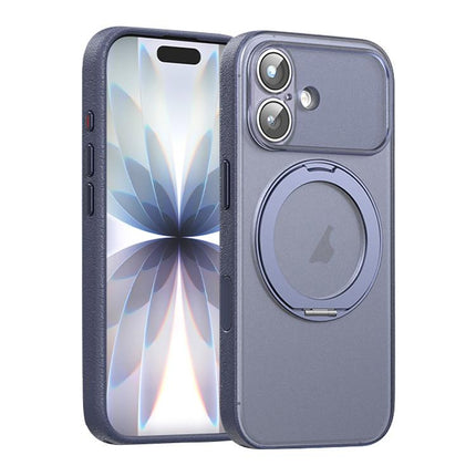Vegan Leather Magnetic Phone Case with 360 Degrees Rotating Stand, For iPhone 17 Pro Max, For iPhone 17 Pro, For iPhone 17
