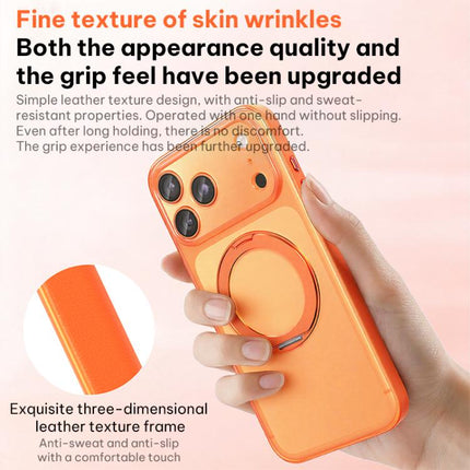 Vegan Leather Magnetic Phone Case with 360 Degrees Rotating Stand, For iPhone 17 Pro Max, For iPhone 17 Pro, For iPhone 17