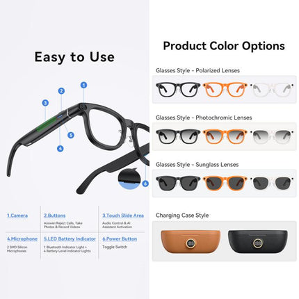 X01 Ultra Cycling Smart AI Sports Glasses 8MP HeyCyan, Six-axis Image Stabilization, Wi-Fi, BT Call, AI Voice Assistant, AI Translation
