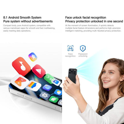 A17 mini, 2GB+16GB, 3.0 inch Android 8.1 MTK6580 Quad Core, Network: 3G, Dual SIM