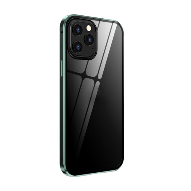 Double Sides Tempered Glass Magnetic Adsorption Metal Frame HD Screen Case, For iPhone 12 Pro Max, For iPhone 12 / 12 Pro