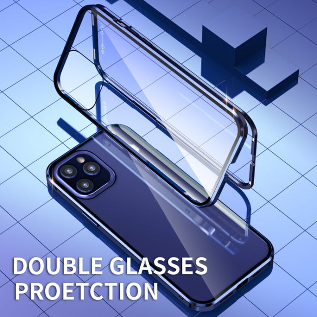 Double Sides Tempered Glass Magnetic Adsorption Metal Frame HD Screen Case