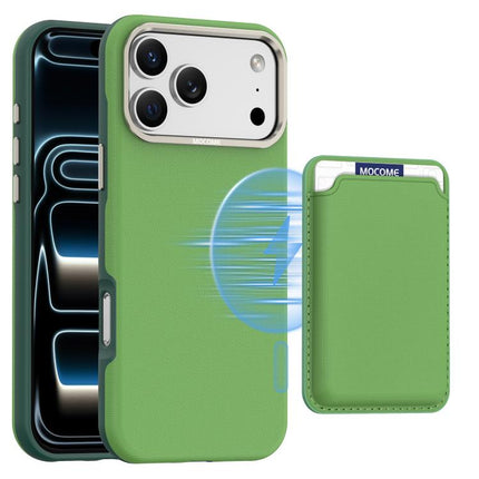 Mocome Plain Magnetic Card Bag Phone Case, For iPhone 17 Pro Max, For iPhone 17 Pro