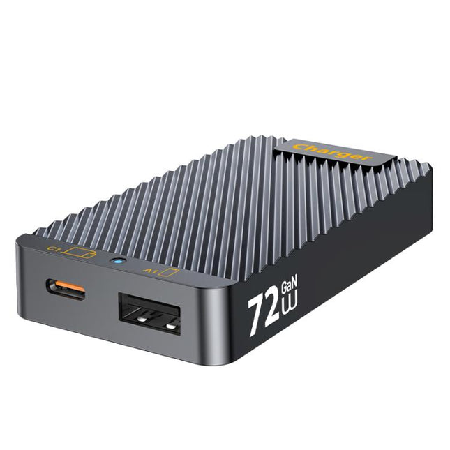 WLX-902 72W Type-C and USB Dual-Port GaN Ultra Thin Card Sized Fast Charger, US Plug, AU Plug