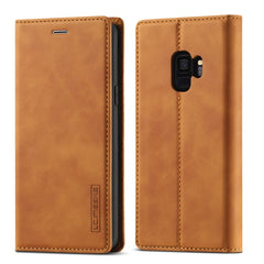 LC.IMEEKE Strong Magnetism Ultra-thin Horizontal Flip Shockproof Matte TPU + PU Leather Case with Holder & Card Slots & Wallet, For Samsung Galaxy S8, For Samsung Galaxy S8+, For Samsung Galaxy S9, For Samsung Galaxy S9+