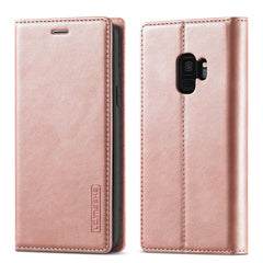 LC.IMEEKE Strong Magnetism Ultra-thin Horizontal Flip Shockproof Matte TPU + PU Leather Case with Holder & Card Slots & Wallet, For Samsung Galaxy S8, For Samsung Galaxy S8+, For Samsung Galaxy S9, For Samsung Galaxy S9+