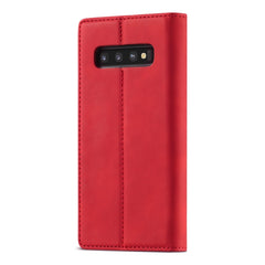 LC.IMEEKE Strong Magnetism Ultra-thin Horizontal Flip Shockproof Matte TPU + PU Leather Case with Holder & Card Slots & Wallet, For Samsung Galaxy S10, For Samsung Galaxy S10+