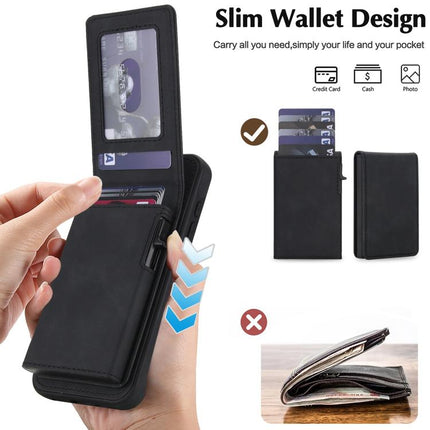 Retro Faux Leather Detachable Spring Loaded Card Bag Magnetic RFID Phone Case, For iPhone 17e / 16e, For iPhone 17 Pro Max, For iPhone 17 Pro, For iPhone 15 Plus