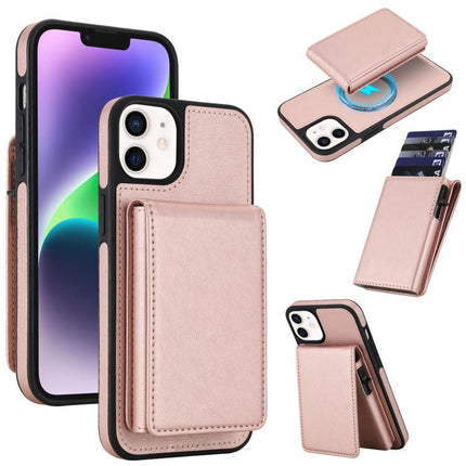 Retro Faux Leather Detachable Spring Loaded Card Bag Magnetic RFID Phone Case, For iPhone 15, For iPhone 14 Plus, For iPhone 14 / 13, For iPhone 12 / 12 Pro