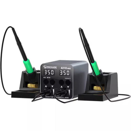 MECHANIC A210 Max Intelligent Constant Temperature Double-station Soldering Station, US Plug, EU Plug