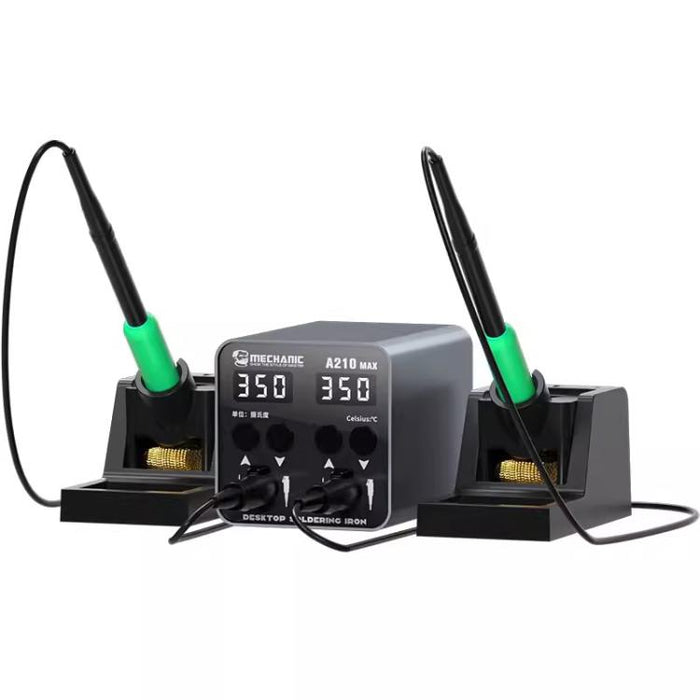 MECHANIC A210 Max Intelligent Constant Temperature Double-station Soldering Station, US Plug, EU Plug