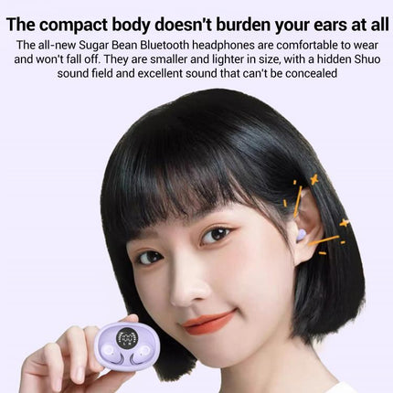 SK32 Digital Display Sleep Noise Reduction Ultra-Mini In-Ear Bluetooth Earphones, SK32