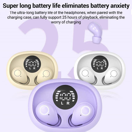 SK32 Digital Display Sleep Noise Reduction Ultra-Mini In-Ear Bluetooth Earphones, SK32