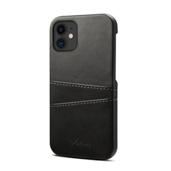 Calf Texture Back Cover Protective Case with Card Slots, For iPhone 12 / 12 Pro