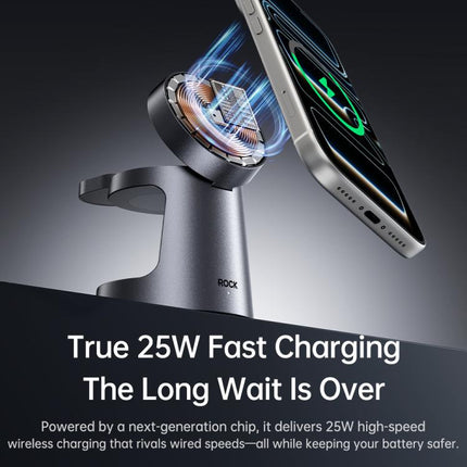ROCK W56 3-in-1 Magnetic Wireless Charger with Qi2.2 25W, W56