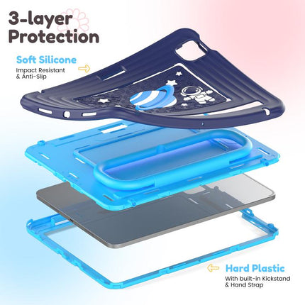 Handle Holder Silicone Hybrid PC Tablet Case with Shoulder Strap, For iPad Air 11 2026 / 2025 / 2024, For iPad 2025 / 2022, For iPad mini 2024 / mini 6