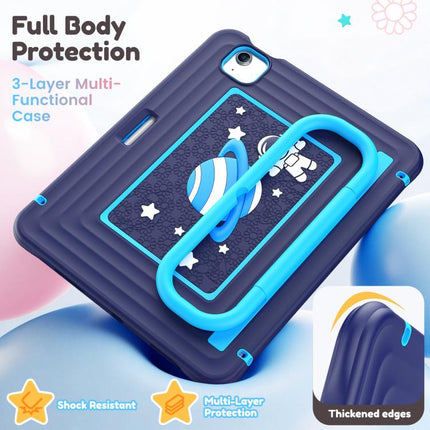 Handle Holder Silicone Hybrid PC Tablet Case with Shoulder Strap, For iPad Air 11 2026 / 2025 / 2024, For iPad 2025 / 2022, For iPad mini 2024 / mini 6