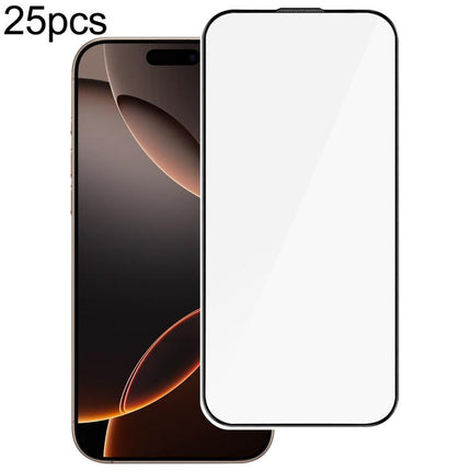 25pcs High Aluminum 380 Glue Silk Screen Printed Tempered Glass Film, For iPhone Fold, For iPhone 18, For iPhone 18 Pro, For iPhone 18 Pro Max, For iPhone 17 Pro Max, For iPhone 17 Pro, For iPhone 17 / 16 Pro, For iPhone Air, For iPhone 16 Pro Max     ...