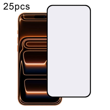 25pcs High Aluminum 380 Glue Silk Screen Printed Tempered Glass Film, For iPhone 17 Pro Max, For iPhone 17 Pro, For iPhone 17 / 16 Pro, For iPhone Air, For iPhone 16 Pro Max, For iPhone 16 Plus / 15 Plus, For iPhone 16 / 15, For iPhone 15 Pro Max      ...