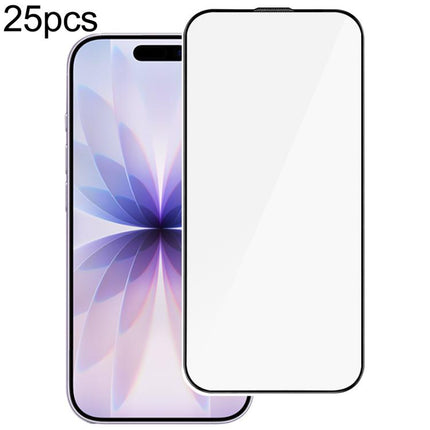 25pcs High Aluminum 380 Glue Silk Screen Printed Tempered Glass Film, For iPhone Fold, For iPhone 18, For iPhone 18 Pro, For iPhone 18 Pro Max, For iPhone 17 Pro Max, For iPhone 17 Pro, For iPhone 17 / 16 Pro, For iPhone Air, For iPhone 16 Pro Max     ...