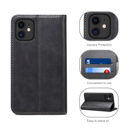 Funda de piel con tapa horizontal con textura de becerro, ranuras para tarjetas y billetera, para iPhone 12 mini, para iPhone 12/12 Pro, para iPhone 12 Pro Max