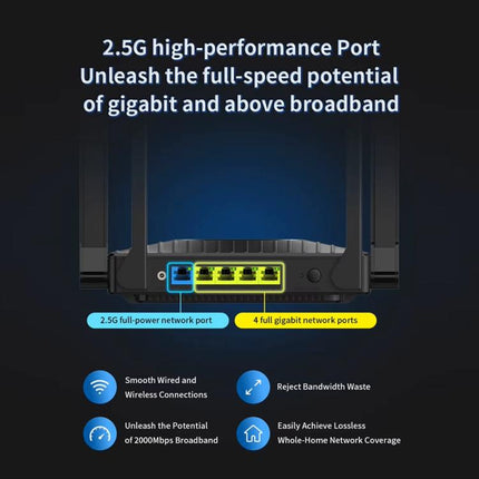 COMFAST CF-WR673BE WiFi 7 Gigabit Dual-Band 2700M Gaming Wireless Router, AU Plug, EU Plug, US Plug