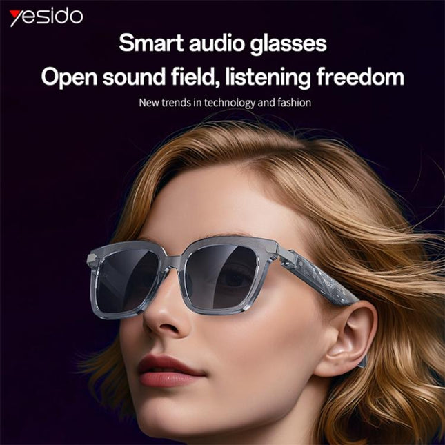 Yesido IO41 Smart Bluetooth-Compatible Glasses, IP54 Waterproof, HD Call, Open-Ear Audio Comfort, IO41