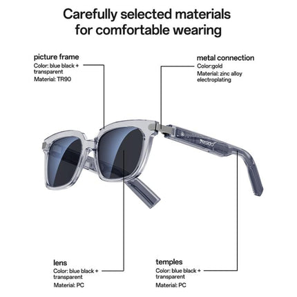 Yesido IO41 Smart Bluetooth-Compatible Glasses, IP54 Waterproof, HD Call, Open-Ear Audio Comfort, IO41