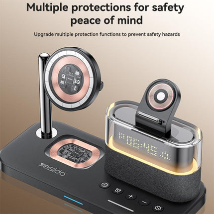 Yesido DS37 25W 6-in-1 Multi-Functional Magnetic Wireless Charging Station, DS37