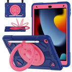 For iPad 10.2 2021 / 2020 / 2019 / Navy Blue Rose Red