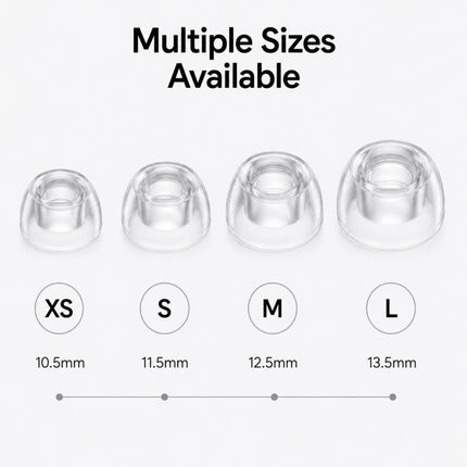 XDcase 4 Pairs Replacement Liquid Silicone Ear Tips, XS/S/M/L Size, For AirPods Pro 3, For AirPods Pro 1 / 2