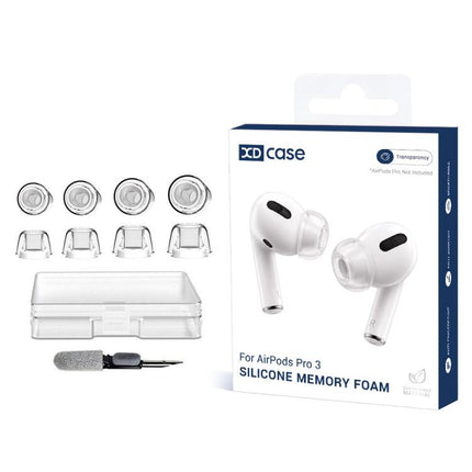 XDcase 4 Pairs Replacement Liquid Silicone Ear Tips, XS/S/M/L Size, For AirPods Pro 3, For AirPods Pro 1 / 2