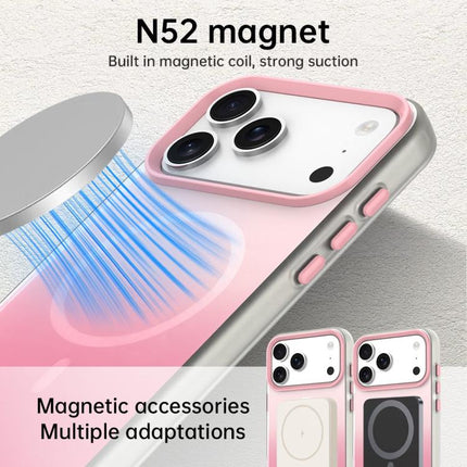 Candy Gradient Series 3 in 1 Hybrid Magnetic Phone Case, For iPhone 18 Pro, For iPhone 18 Pro Max, For iPhone 17 Pro Max, For iPhone 17 Pro