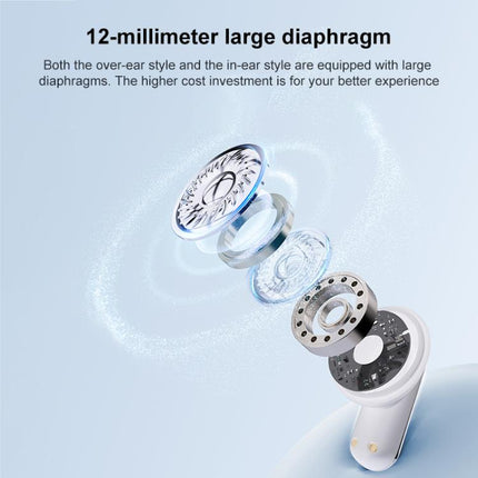 J-Q10 2 in 1 Clip-On and In-Ear Dual Earbuds ENC Noise Reduction True Wireless Bluetooth Earphones