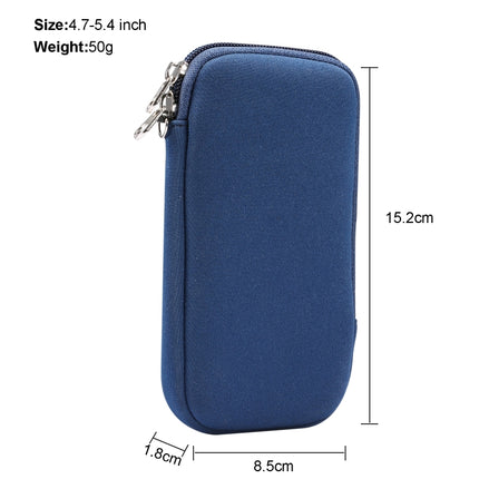 Estuche protector universal con cremallera y elasticidad, bolsa de almacenamiento con cordón para iPhone 12 mini/teléfonos inteligentes de 4,7 a 5,4 pulgadas, para iPhone 12 mini