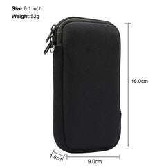 Universal Elasticity Zipper Protective Case Storage Bag with Lanyard For iPhone 12 / 12 Pro / 6.1 inch Smart Phones, For iPhone 12 / 12 Pro