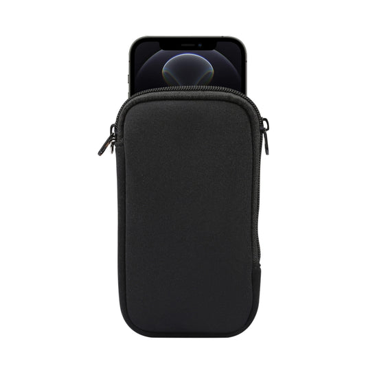 Estuche protector universal con cremallera y elasticidad, bolsa de almacenamiento con cordón para iPhone 12/12 Pro/teléfonos inteligentes de 6,1 pulgadas, para iPhone 12/12 Pro