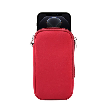 Estuche protector universal con cremallera y elasticidad, bolsa de almacenamiento con cordón para iPhone 12/12 Pro/teléfonos inteligentes de 6,1 pulgadas, para iPhone 12/12 Pro