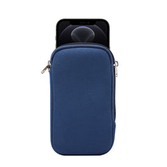 Estuche protector universal con cremallera y elasticidad, bolsa de almacenamiento con cordón para iPhone 12/12 Pro/teléfonos inteligentes de 6,1 pulgadas, para iPhone 12/12 Pro