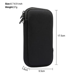 Universal Elasticity Zipper Protective Case Storage Bag with Lanyard For iPhone 12 Pro Max / 6.7-6.9 inch Smart Phones, For iPhone 12 Pro Max